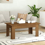 ZNTS Coffee Table Brown Oak 100x60x42 cm Engineered Wood 815428