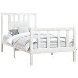 Bed Frame without Mattress White Solid Wood Pine 90x200 cm 3188152