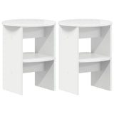 Side Cabinet 2 pcs High Gloss White 40 x 50 cm Engineered Wood 899825