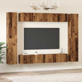 TV Cabinet Set Wall-mounted 10 pcs Old Wood Engineered Wood 3393150