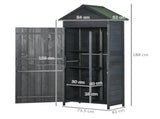 Garden Shed 4-Tier Wooden Garden Outdoor Shed 3 Shelves Utility Gardener Cabinet Lockable 2 Doors T3398P315879