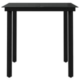 Garden Dining Set Grey and Black 3099390