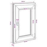 Basement Window RISOR 50 x 70 cm PVC and Glass 42047870