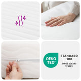 ZNTS Foam Mattresses 2 pcs White 90x190 cm 7-Zone Hardness 20 ILD 356362