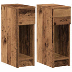 ZNTS Bedside Cabinets with Drawer 2 pcs Old Wood 20x36x60 cm 858710