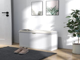 Elegant Eight Shoe Bench, with Top Seat - White T3398P344821