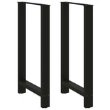 Bar Table Legs Black 2 pcs 60x cm Steel 4013344