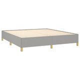 Bed Frame without Mattress Light Grey 180x200cm Super King Fabric 349869