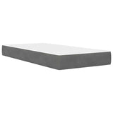 Bed Frame with Mattress Dark Grey 90 x 190 cm Velvet 3415257