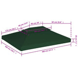 Gazebo Cover Canopy Replacement 310 g / m Green 3 x 4 m 40882