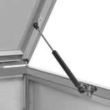 Triple Wheelie Bin Shed 207x77.5x115 cm Stainless Steel 149560