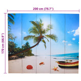 ZNTS Folding Room Divider 200x170 cm Beach 240478