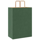 Paper Bags 250 pcs with Handles Green 32x17x44 cm 4101958