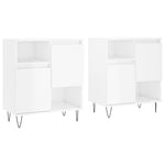 Sideboards 2 pcs High Gloss White Engineered Wood 3190127