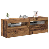 TV Cabinets with LED Lights 2 pcs Old Wood Engineered Wood 856310