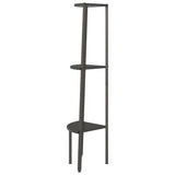3-Tier Corner Shelf Black 45.5x31.5x120 cm 336390