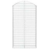 Arched Gabion Basket 100x30x180/200 cm Galvanised Iron 153429