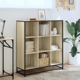 Bookcase Sonoma Oak 97.5x33x107.5 cm Engineered Wood and Metal 3300861