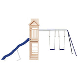 Outdoor Playset Natural Solid Pine Wood Large Durable 3156967