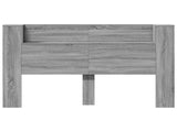 Storage Headboard with LED Grey Sonoma Engineered Wood 3418674