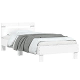 Bed Frame without Mattress with Headboard White 100x200 cm 838526