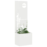 Garden Privacy Screen White 50 x 150 cm Cold-rolled steel 876470