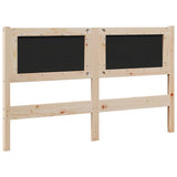 Upholstered Headboard Brown 140 cm Solid Pine Wood 879064