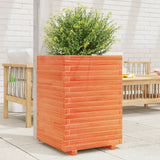 Garden Planter Wax Brown 50x50x72 cm Solid Wood Pine 3282611