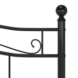 Bed Frame without Mattress Black Metal 160x200 cm 325000