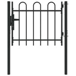 Fence Gate Grey 100 x 75 cm Powder coated steel 42008866