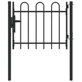Fence Gate Grey 100 x 75 cm Powder coated steel 42008866