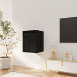 Wall Cabinets 2 pcs Black 30x30x40 cm Solid Wood Pine 813484