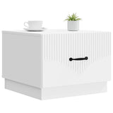 Coffee Table with Drawer White 49 x 50 x 37 cm Engineered Wood 895425