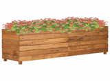 Raised Bed 150x40x55 cm Recycled Teak Wood and Steel 47426