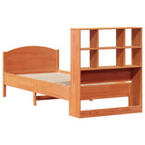 Bookcase Bed without Mattress Wax Brown 75x190 cm Small Single Solid Wood Pine 3323130