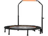 40" Foldable Mini Fitness Trampoline, with Adjustable Foam Handle, Orange T3398P349134