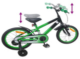 Kids Bike 16 Inches for 4-6 Years Old Green Black 42009333