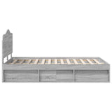 Bed Frame Grey Sonoma 120 x 200 cm Solid Pine Wood 3413331