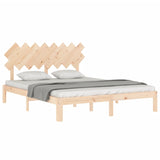 ZNTS Bed Frame without Mattress 160x200 cm Solid Wood Pine 3193736