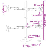 Monitor Mount Black Steel VESA 75/100 mm 358009