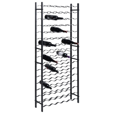 ZNTS Wine Rack for 96 Bottles Black Iron 325923