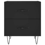 ZNTS Bedside Cabinets 2 pcs Black 40x35x47.5 cm Engineered Wood 827295