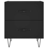 ZNTS Bedside Cabinets 2 pcs Black 40x35x47.5 cm Engineered Wood 827295