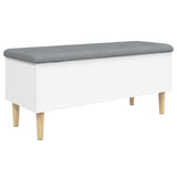 Storage Bench White 102x42x46 cm Engineered Wood 835082