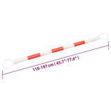 Retractable Traffic Cone Bars 10 pcs ABS 116-197 cm 153110