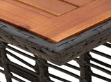 Garden Table Black and Natural 100 x 55 x 37 cm 42035141
