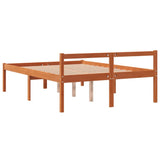 Senior Bed without Mattress Wax Brown 120x190 cm Small Double Solid Wood Pine 844152