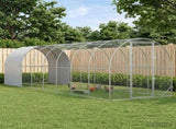 Chicken Coop Silver 800 x 200 x 200 cm Galvanised Steel 3434683