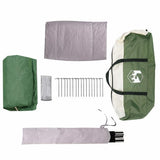 Cabin Tent 7-Person with Roof Green 400 x 350 x 212 cm 42004026
