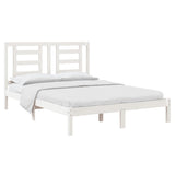 Bed Frame without Mattress White 140x200 cm Solid Wood Pine 3104349